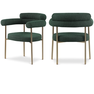 Pemberly Row Contemporary Green Dining Chair (Set of 2) - 28.5&quotW x 24&quotD x 31.5&quotH