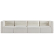 Pemberly Row Modern Soft Cream Velvet Modular Sofa - 126