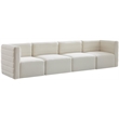 Pemberly Row Modern Soft Cream Velvet Modular Sofa - 126