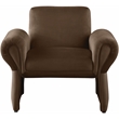 Pemberly Row Modern Soft Brown Velvet Accent Chair - 36.5