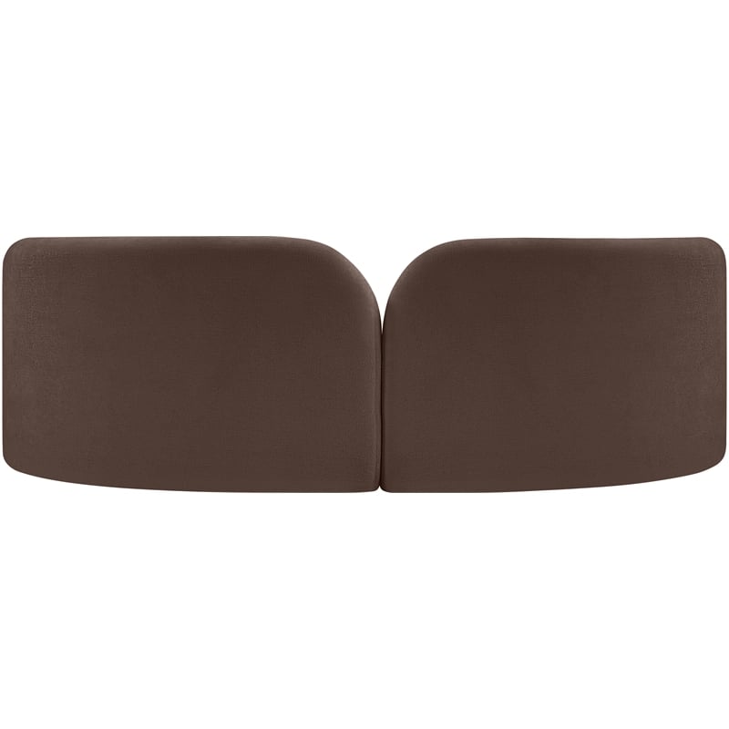 Pemberly Row Contemporary Soft Brown Chenille Fabric Sofa - 89