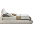 Pemberly Row Modern / Contemporary Soft Cream Teddy Fabric King Bed