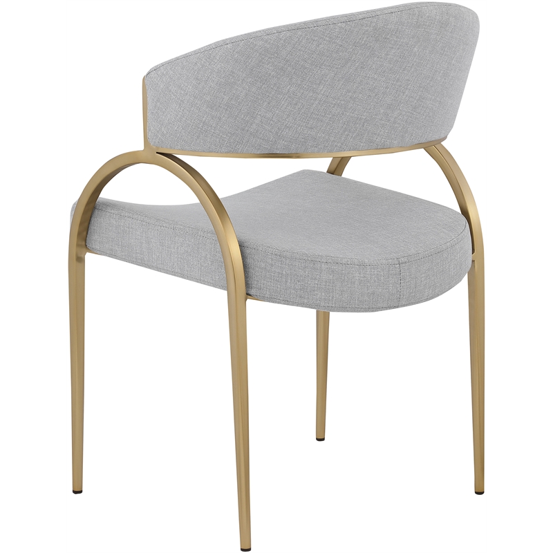 Pemberly Row Modern / Contemporary Soft Gray Dining Chair (Set of 2)