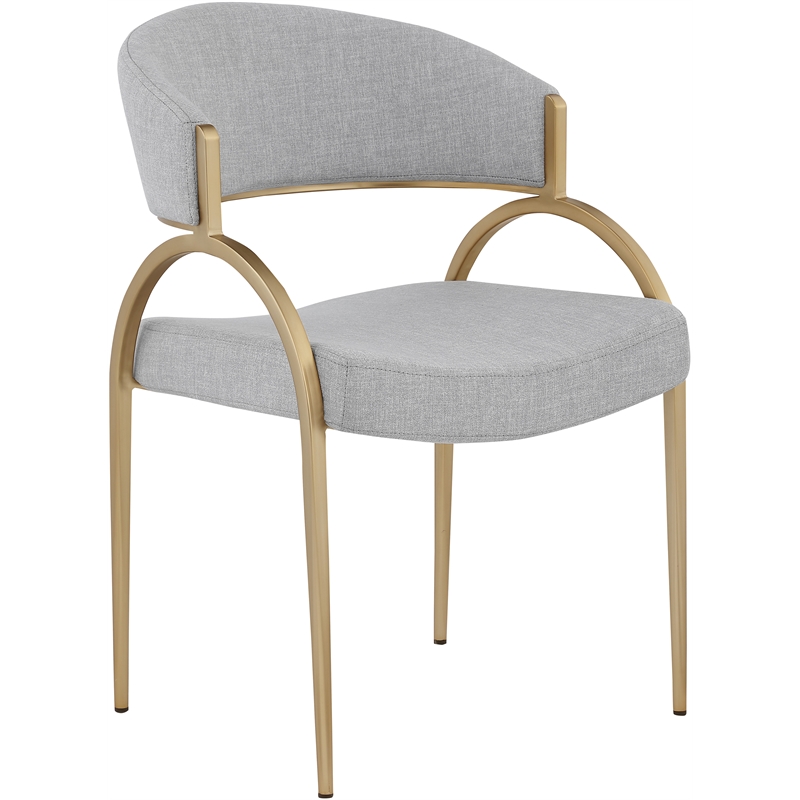 Pemberly Row Modern / Contemporary Soft Gray Dining Chair (Set of 2)