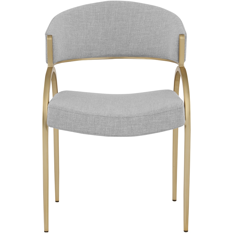 Pemberly Row Modern / Contemporary Soft Gray Dining Chair (Set of 2)