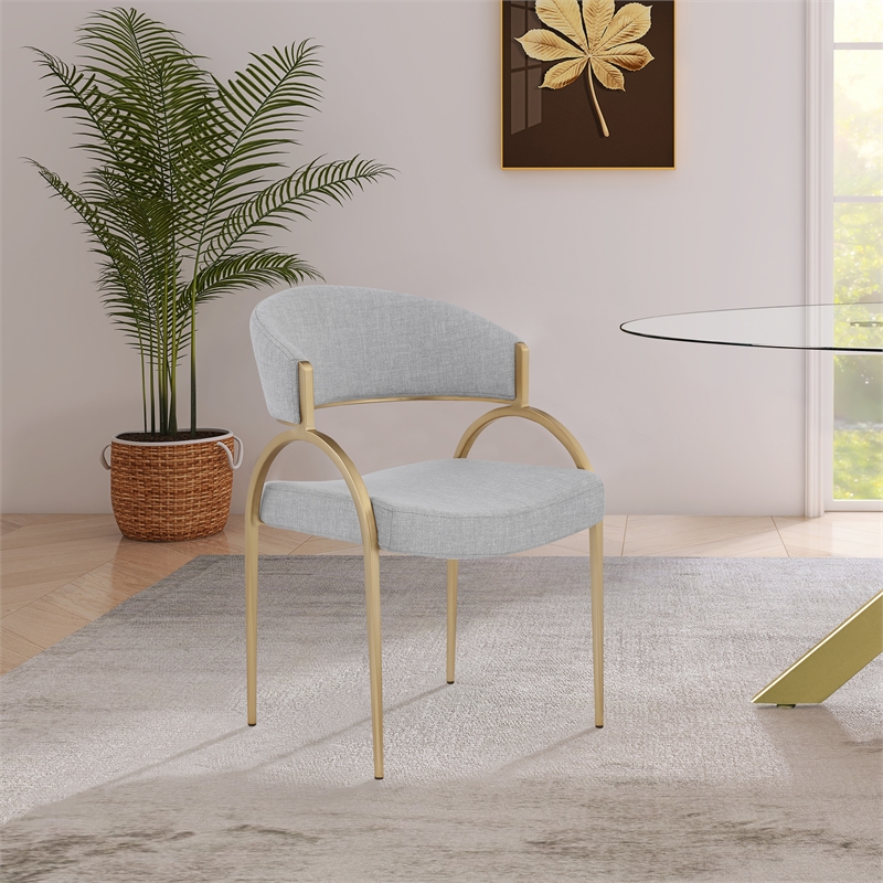 Pemberly Row Modern / Contemporary Soft Gray Dining Chair (Set of 2)