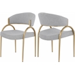 Pemberly Row Modern / Contemporary Soft Gray Dining Chair (Set of 2)