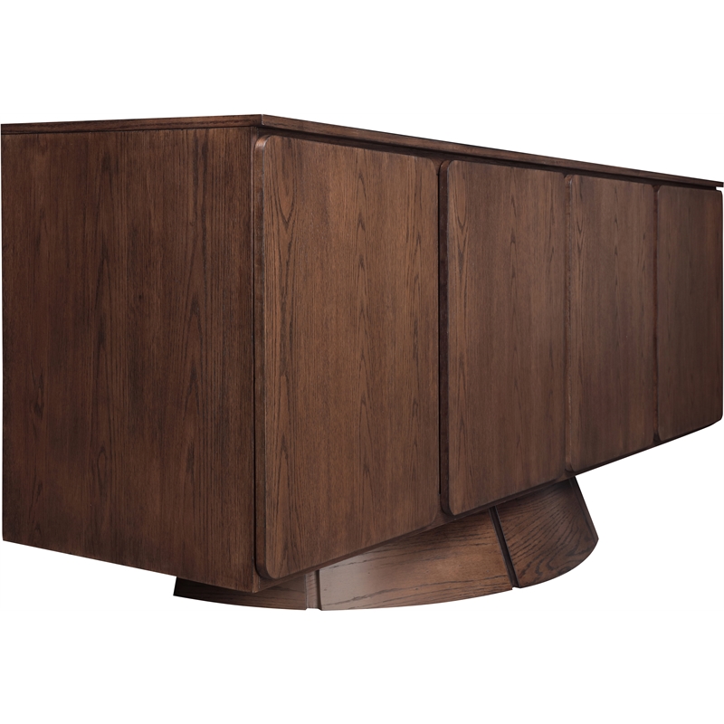 Pemberly Row Modern / Contemporary Brown Oak Veneer Sideboard/Buffet