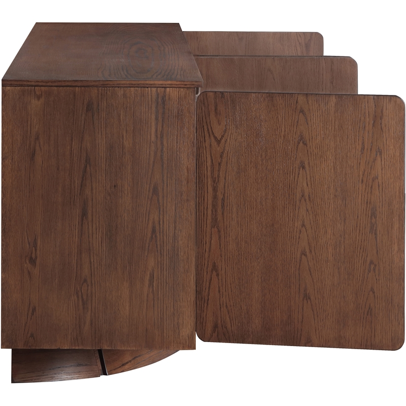 Pemberly Row Modern / Contemporary Brown Oak Veneer Sideboard/Buffet