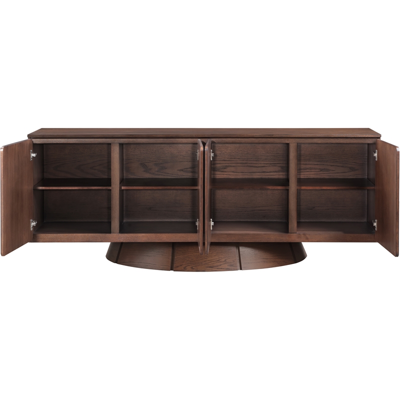 Pemberly Row Modern / Contemporary Brown Oak Veneer Sideboard/Buffet