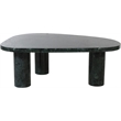 Pemberly Row Modern / Contemporary Green Genuine Marble Coffee Table