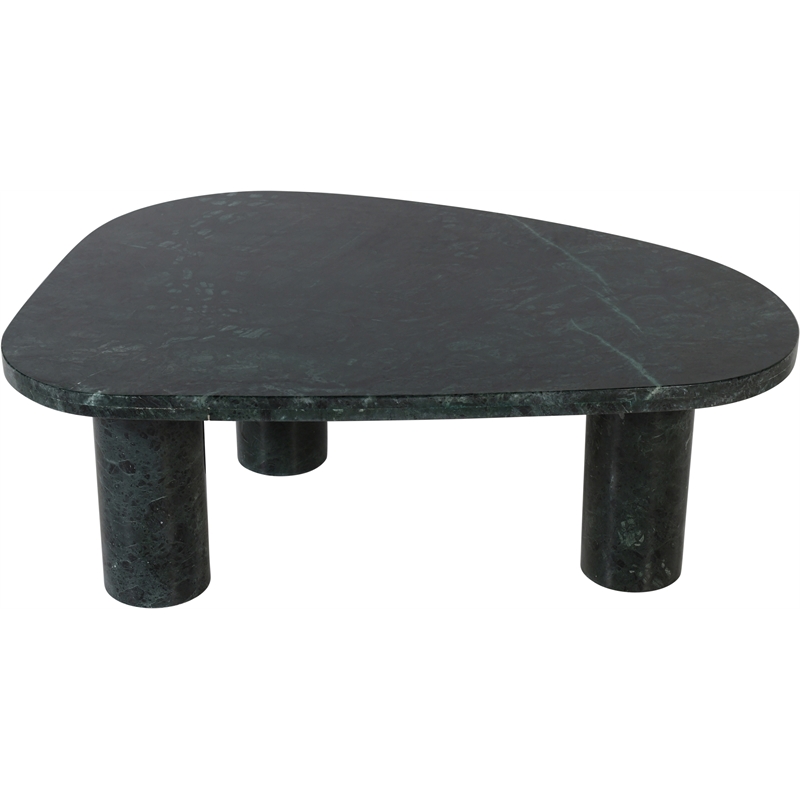 Pemberly Row Modern / Contemporary Green Genuine Marble Coffee Table