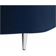 Pemberly Row Contemporary Soft Navy Velvet 3-Piece Sectional