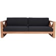 Pemberly Row Contemporary Black Water Resisting Outdoor Sofa