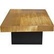 Pemberly Row Contemporary Textured Metal Coffee Table in Gold