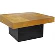 Pemberly Row Contemporary Textured Metal Coffee Table in Gold