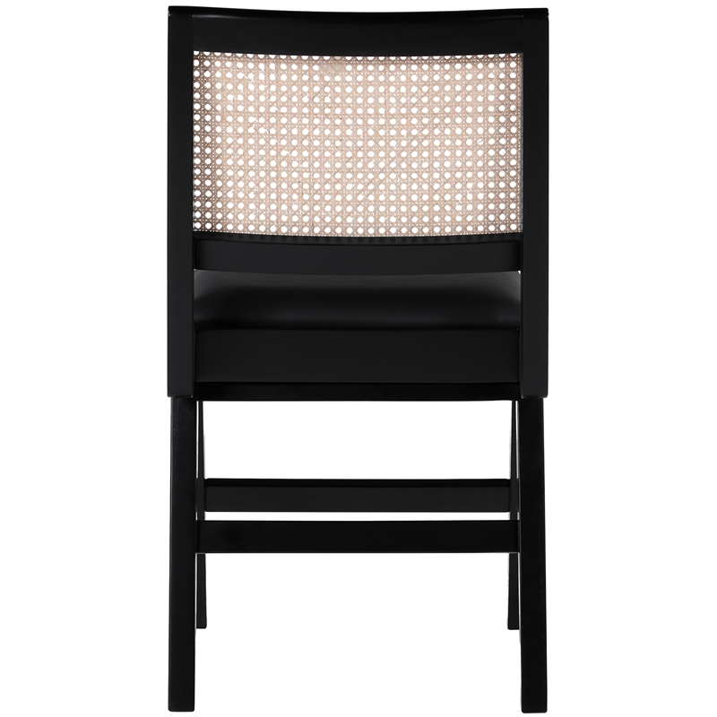 Pemberly Row Black Vegan Leather Dining Side Chair (Set of 2)