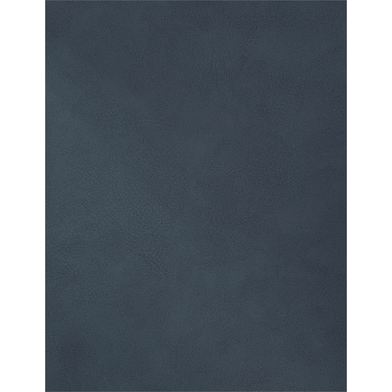 Pemberly Row Contemporary Navy Vegan Leather Twin Trundle Bed