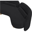 Pemberly Row Contemporary Soft Black Chenille Fabric Loveseat