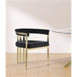 Pemberly Row Contemporary Black Velvet Dining Chair (Set of 2)