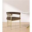 Pemberly Row Contemporary Brown Velvet Dining Chair (Set of 2)
