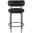 Pemberly Row Contemporary Black Boucle Fabric Stool (Set of 2)