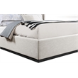 Pemberly Row Contemporary Beige Linen Textured Fabric King Bed