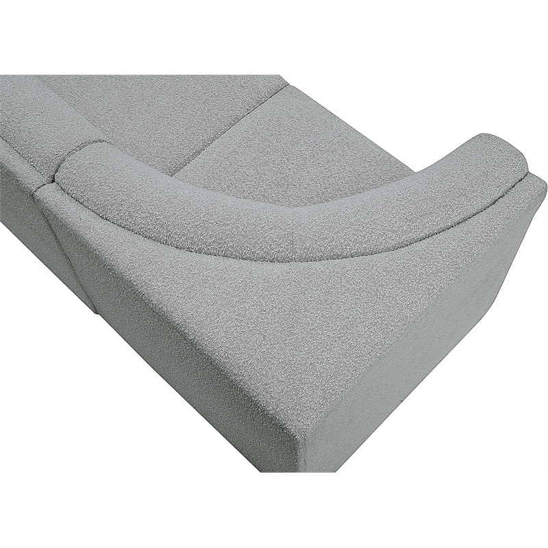 Pemberly Row Contemporary Gray Boucle Fabric Modular Sectional