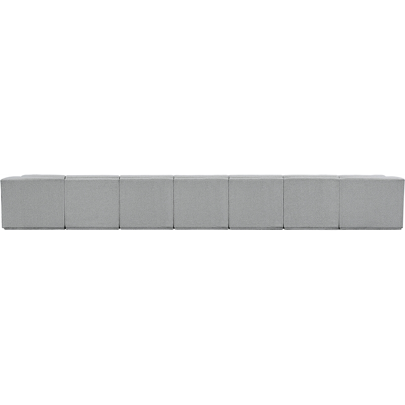 Pemberly Row Contemporary Gray Boucle Fabric Modular Sectional