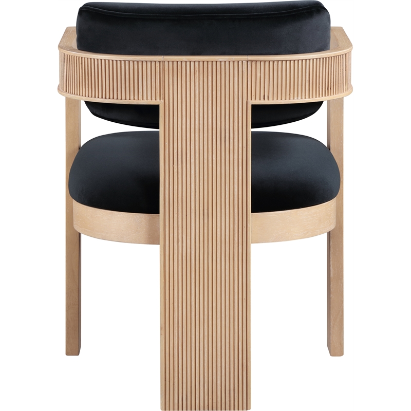 Pemberly Row Contemporary Black Velvet Dining Chair (Set of 2)