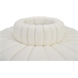 Pemberly Row Contemporary Cream Vegan Leather Modular Sectional