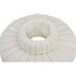 Pemberly Row Contemporary Cream Vegan Leather Modular Sectional
