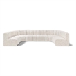 Pemberly Row Contemporary Cream Boucle Fabric Modular Sectional