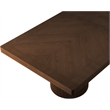 Pemberly Row Contemporary Brown Acacia with Veneer Dining Table