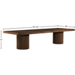 Pemberly Row Contemporary Brown Acacia with Veneer Dining Table