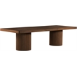 Pemberly Row Contemporary Brown Acacia with Veneer Dining Table
