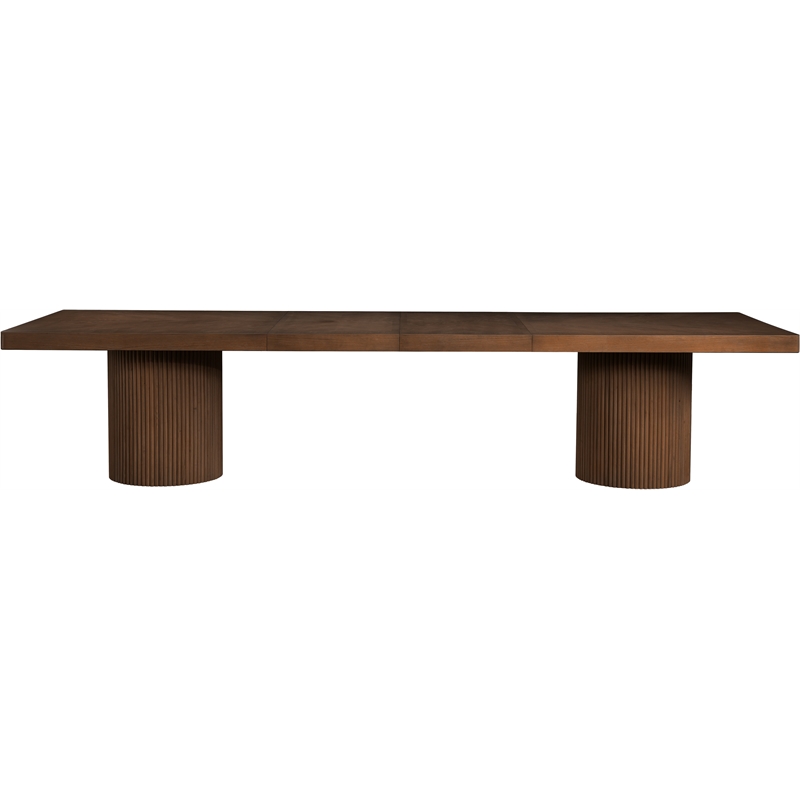 Pemberly Row Contemporary Brown Acacia with Veneer Dining Table