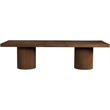 Pemberly Row Contemporary Brown Acacia with Veneer Dining Table