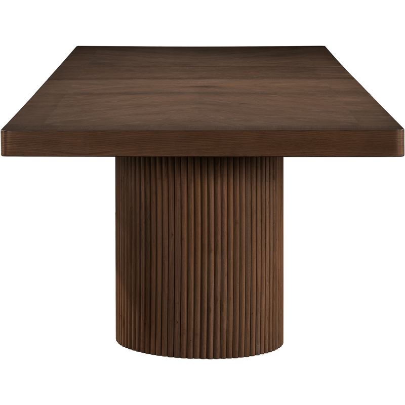Pemberly Row Contemporary Brown Acacia with Veneer Dining Table