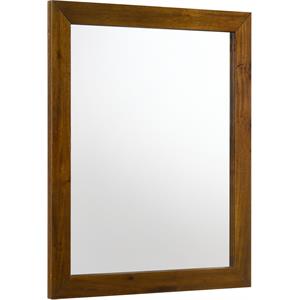 Pemberly Row Mid-Century Brown Antique Coffee Wood Framed Mirror