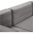 Pemberly Row Contemporary Soft Gray Velvet Modular Armless Chair
