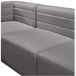 Pemberly Row Contemporary Soft Gray Velvet Modular Armless Chair