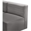 Pemberly Row Contemporary Soft Gray Velvet Modular Armless Chair