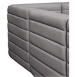 Pemberly Row Contemporary Soft Gray Velvet Modular Armless Chair