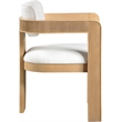 Pemberly Row Cream Linen Textured Fabric Dining Chair (Set of 2)