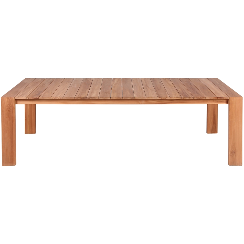 Pemberly Row Contemporary Natural Teak Outdoor Patio Dining Table