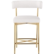 Pemberly Row Cream Durable Linen Textured Fabric Stool (Set of 2)