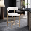 Pemberly Row Cream Durable Linen Textured Fabric Stool (Set of 2)