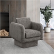 Pemberly Row Contemporary Gray Chenille Fabric Swivel Accent Chair