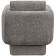 Pemberly Row Contemporary Gray Chenille Fabric Swivel Accent Chair